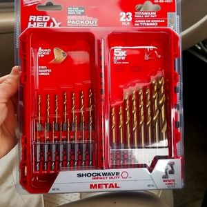 Milwaukie 23 pc. Titanium drill bit set